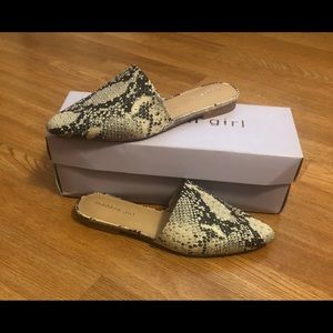 Madden Girl Snakeskin Mules